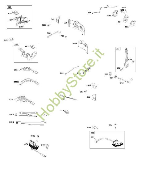 B - Generatore, freni, elementi di comando, molla regolatore, accensione B&S - 10 €¦ 100802-0126-H8 brand Stihl